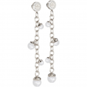 REBECCA - LONG BRONZE EARRING WITH PEARLS HOLLYWOOD PEARL