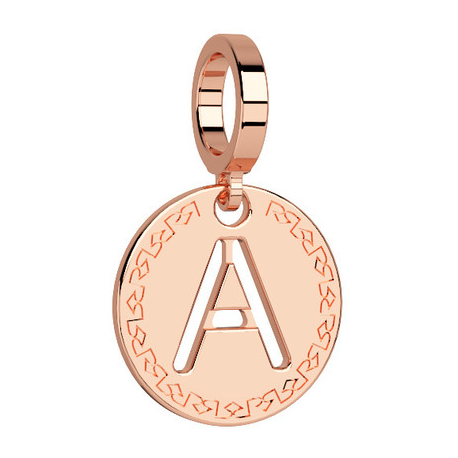 REBECCA -  Bronze medal rose gold plated with letter