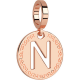 REBECCA -  Bronze medal rose gold plated with letter