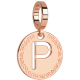 REBECCA -  Bronze medal rose gold plated with letter