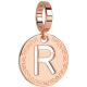 REBECCA -  Bronze medal rose gold plated with letter