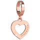 REBECCA - CHARM PENDENTE IN BRONZO PLACCATO A CUORE PICCOLO