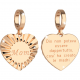 REBECCA - CHARM IN BRONZO PLACCATO  A FORMA DI CUORE "MOM"