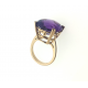 18kt Gold Ring - Amethyst / Diamonds