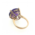 18kt Rose Gold Ring - Amethyst / Diamonds