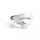 Eternity, three-stone ring in white gold