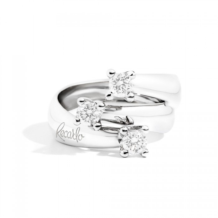 Recarlo Eternity, Anello Trilogy in oro bianco ReCarlo Gioielli