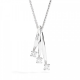 Recarlo Eternity, NECK THREE STONES IN WHITE GOLD