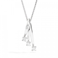 Recarlo Eternity, NECK THREE STONES IN WHITE GOLD