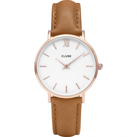 CLUSE - MINUIT ROSE GOLD WHITE/CARAMEL