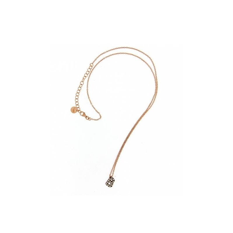 Rue Des Mille Girocollo Argento 925 Con Ciondolo Stella Bombata - Collana Donna Made In Italy, Placcata Oro Rosa/Rodio/Oro Giallo