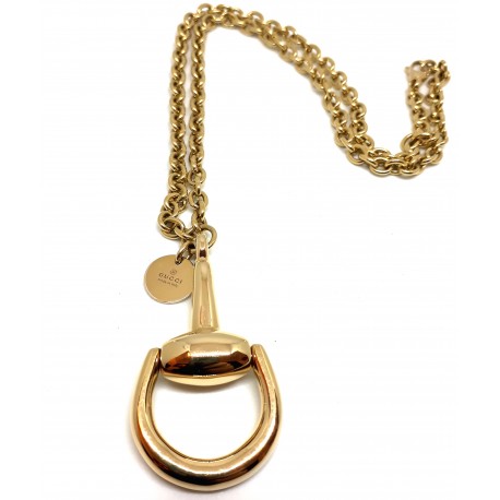 GUCCI Horsebit necklace in 18kt yellow 