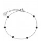 CLUSE - ESSENTIELLE CHAIN BRACELET WITH BLACK CRYSTALS