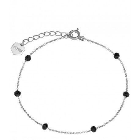 CLUSE - ESSENTIELLE BRACCIALE A CATENA CON CRISTALLI NERI