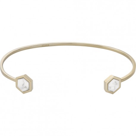 CLUSE - IDYLLE  OPEN BRACELET IN POLSINO WITH MARBLE HEXAGONS