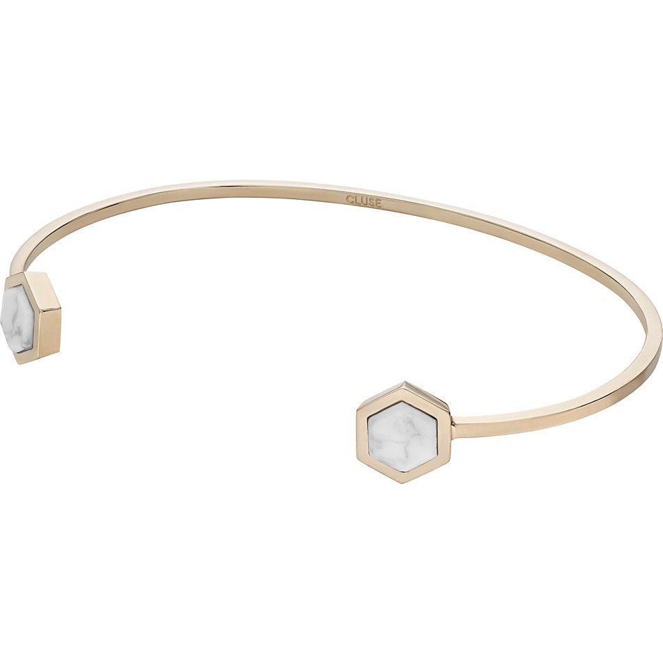 CLUSE - IDYLLE BRACCIALE APERTO A POLSINO CON ESAGONI MARMO | Clus