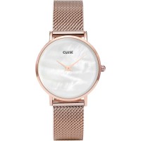 CLUSE MINUIT LA PERLE MESH ROSE GOLD/WHITE PEARL