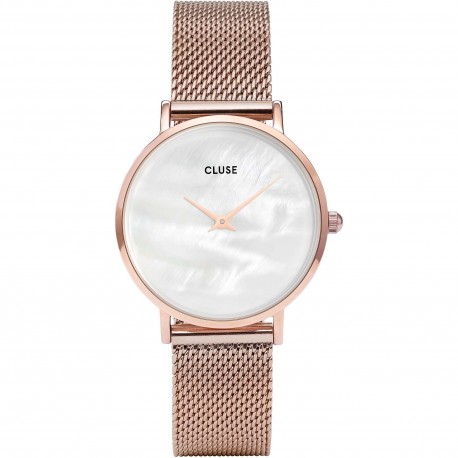 CLUSE MINUIT LA PERLE MESH ROSE GOLD/WHITE PEARL