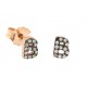 RUE DES MILLE - MICRO EARRINGS WITH INITIALS AND CHAMPAGNE ZIRCONIA