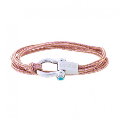 Sail-O® bracciale Altaïr Acciaio Classico & Corda Nautica