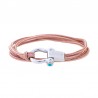 Sail-O® bracelet Altaïr in Pink and Champagne Nautical Rope 2 rows