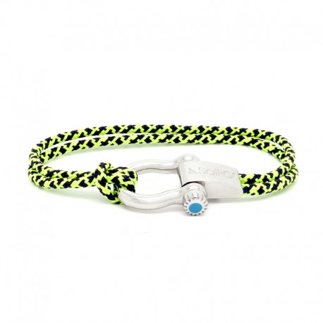 Sail-O® bracciale Altaïr Acciaio Classico & Corda Nautica