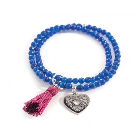 CUOREPURO BRACELET WITH HEART AND STONES