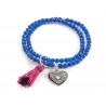 CUOREPURO BRACELET WITH HEART AND BLUE STONES