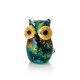 Crystal sculpture "emerald owl"