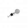 Silver metal and crystal cap