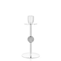 Candlestick in metal with strass