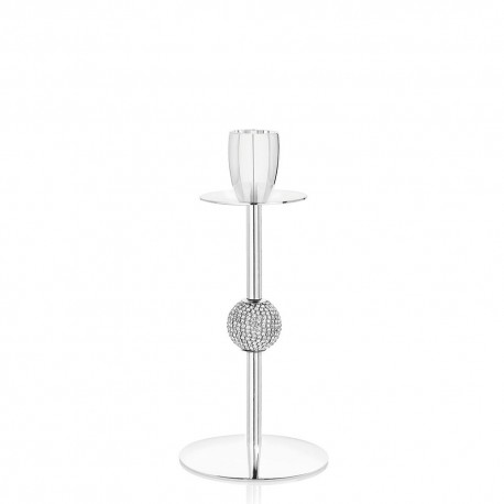 Candlestick in metal with strass