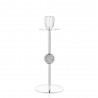 Candlestick in metal with strass