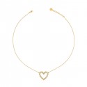 RUE DES MILLE - Chain Choker with Zircons - Heart