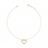 RUE DES MILLE - Chain Choker with Zircons - Heart