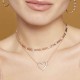 RUE DES MILLE - Chain Choker with Zircons - Heart