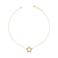 RUE DES MILLE - Chain Choker with Zircons - Star