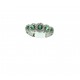 Anello Veretta in oro 18kt con smeraldi e diamanti