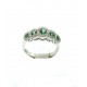 Veretta ring - 18kt gold with emeralds and diamonds