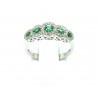 Veretta ring - 18kt gold with emeralds and diamonds