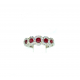 Veretta ring - 18kt gold with rubies and diamonds