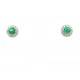 18kt gold earrings with emeralds and diamonds