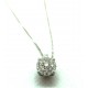 18kt gold necklace with multi-stone light point in diamonds
