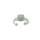 Solitaire ring in 18kt gold multi-stone in diamonds