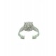 Solitaire ring in 18kt gold multi-stone in diamonds