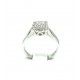 Solitaire ring in 18kt gold multi-stone in diamonds