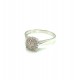 Solitaire ring in 18kt gold multi-stone in diamonds