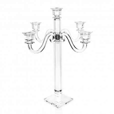 Five-flame crystal candlestick