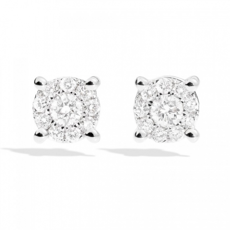 Recarlo Love Knot, EARRINGS SUNFLOWER SETTING ON WHITE GOLD