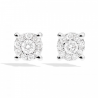 Recarlo Love Knot, EARRINGS SUNFLOWER SETTING ON WHITE GOLD